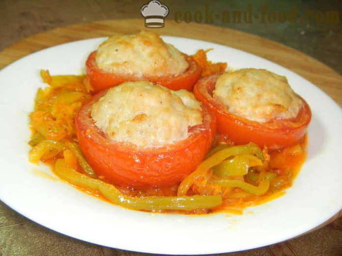 Tomates farcies à la viande hachée dans le four - comment faire des tomates farcies, une étape par étape des photos de recettes