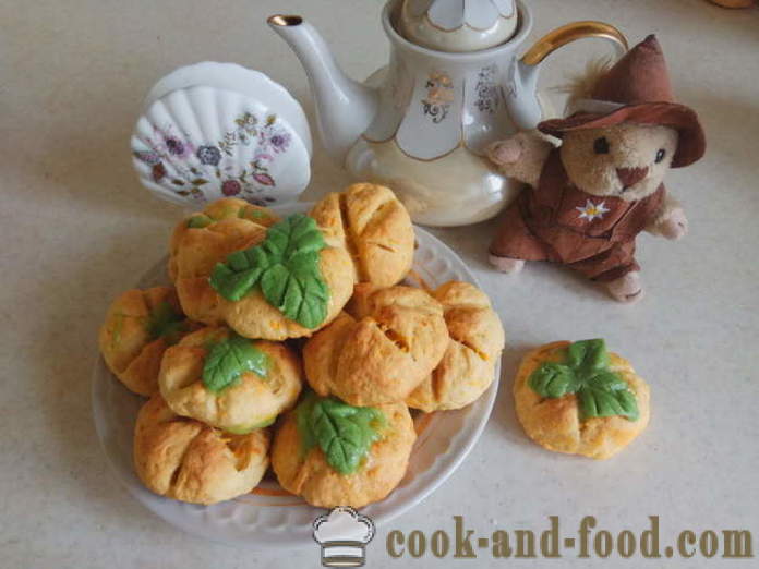 Citrouille effrayant pour Halloween biscuits - comment faire des biscuits pour les citrouilles d'Halloween, photos étape par étape recette