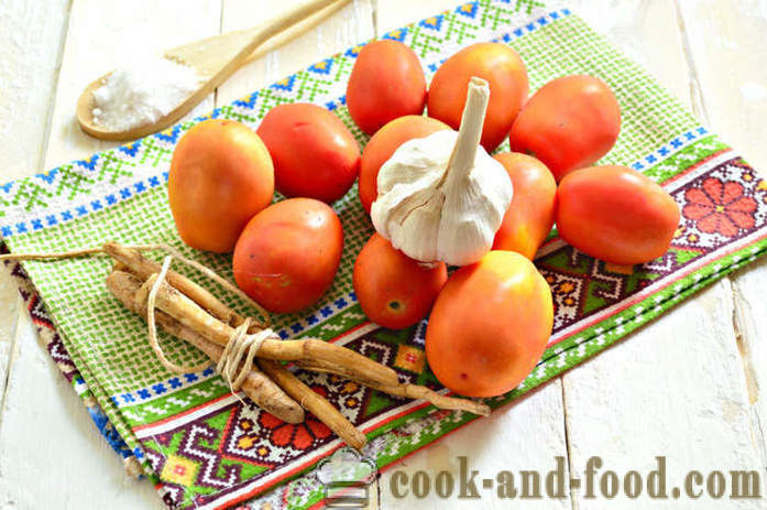 Accueil hrenoder classique - comment faire hrenoder à la maison, étape par étape la recette hrenodera avec des tomates et l'ail
