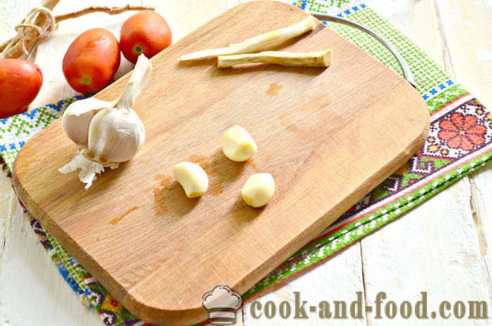 Accueil hrenoder classique - comment faire hrenoder à la maison, étape par étape la recette hrenodera avec des tomates et l'ail
