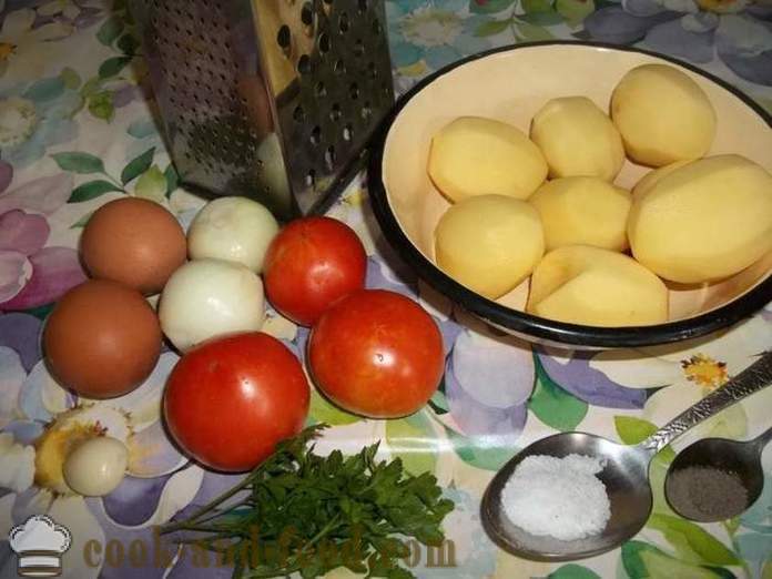 Crêpes de pommes de terre avec des tomates - comment faire des crêpes de pommes de terre, avec une étape par étape des photos de recettes