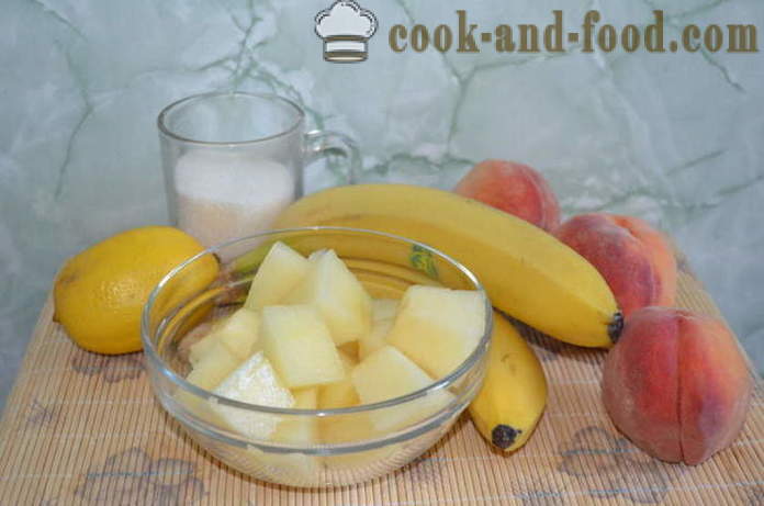 Crème glacée melon sorbet, pêche et la banane - comment faire un sorbet à la maison, étape par étape les photos de recettes