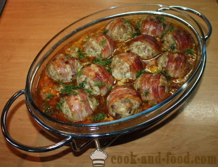 Boulettes de viande délicieux au four avec une sauce de légumes - comment faire cuire les boulettes de viande dans une sauce de légumes, une étape par étape des photos de recettes