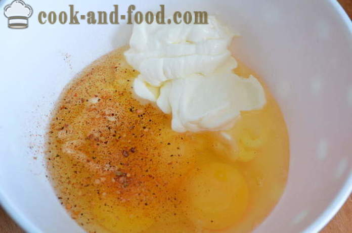Omelette avec le chou-fleur au four - comment cuire au four délicieux de chou-fleur au four, avec une étape par étape des photos de recettes