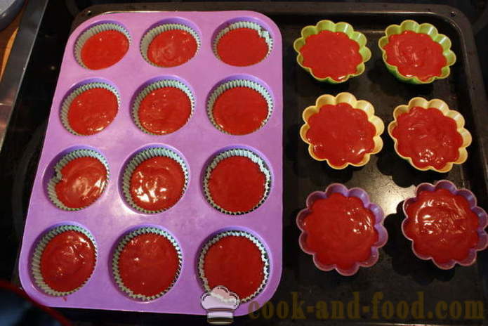 Petits gâteaux rouges et blancs - comment faire des petits gâteaux de velours rouge à la maison, photos étape par étape recette