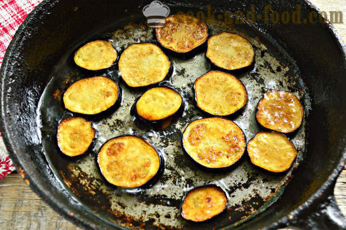 Omelette aux tomates et aubergines - comment préparer les aubergines frites avec des oeufs et des tomates, une étape par étape des photos de recettes