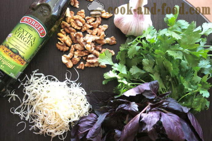 Maison sauce pesto - comment faire le pesto à la maison, étape par étape les photos de recettes