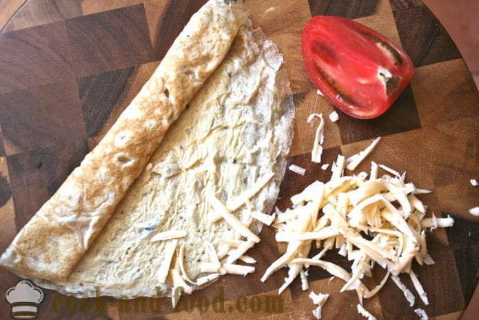 Crêpes Omletnye - comment faire une omelette japonaise, étape par étape des photos de recettes
