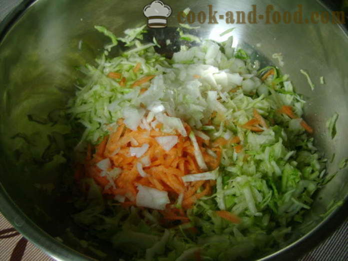 Escalopes de légumes de jeunes choux et courgettes - comment faire cuire les escalopes de jeunes choux et les courgettes, avec une étape par étape des photos de recettes