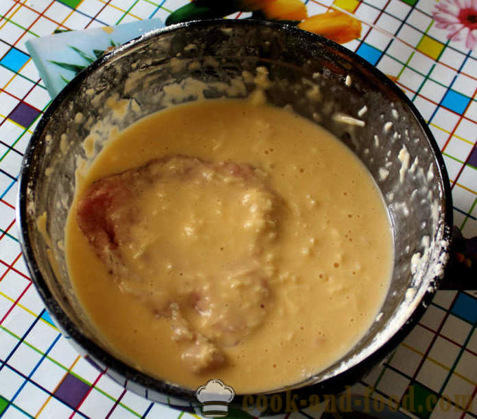 Côtelettes de porc à la pâte de fromage - comment faire cuire les côtelettes de porc dans une poêle à frire, une étape par étape des photos de recettes