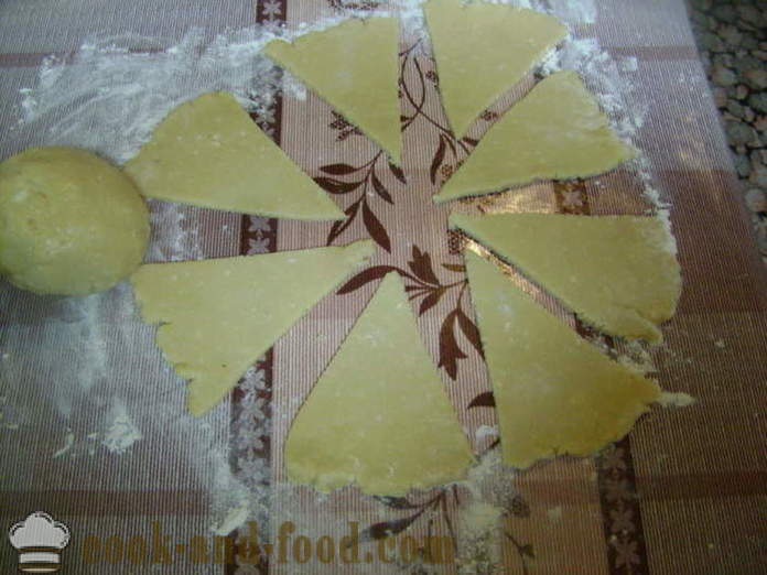 Bagels cerise du test de caillé - comment cuire des bagels avec des cerises, étape par étape des photos de recettes