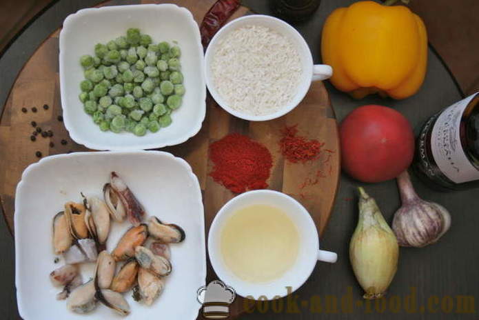 Paella classique avec du poulet et fruits de mer - comment faire la paella à la maison, photos étape par étape recette