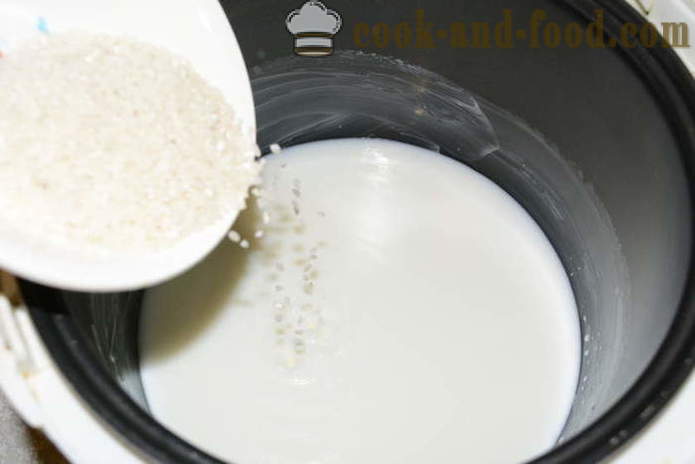 Délicieux bouillie de riz avec du lait en multivarka - comment brasser la bouillie de lait de riz, une étape par étape des photos de recettes