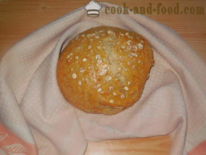 Du pain fait maison avec des flocons d'avoine sur l'eau - comment faire cuire du pain d'avoine dans le four, avec une étape par étape des photos de recettes
