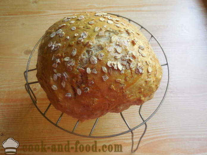 Du pain fait maison avec des flocons d'avoine sur l'eau - comment faire cuire du pain d'avoine dans le four, avec une étape par étape des photos de recettes