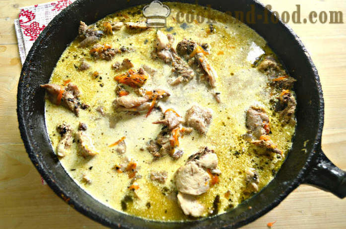 Sauce savoureuse de poulet aux pâtes ou de sarrasin - comment faire cuire une délicieuse sauce de poulet, étape par étape des photos de recettes