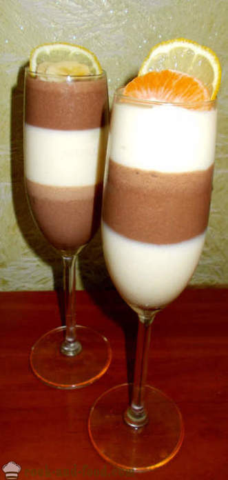 Accueil panna cotta avec crème au chocolat - comment faire la maison de panna cotta, étape par étape des photos de recettes