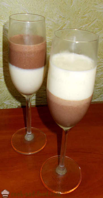Accueil panna cotta avec crème au chocolat - comment faire la maison de panna cotta, étape par étape des photos de recettes