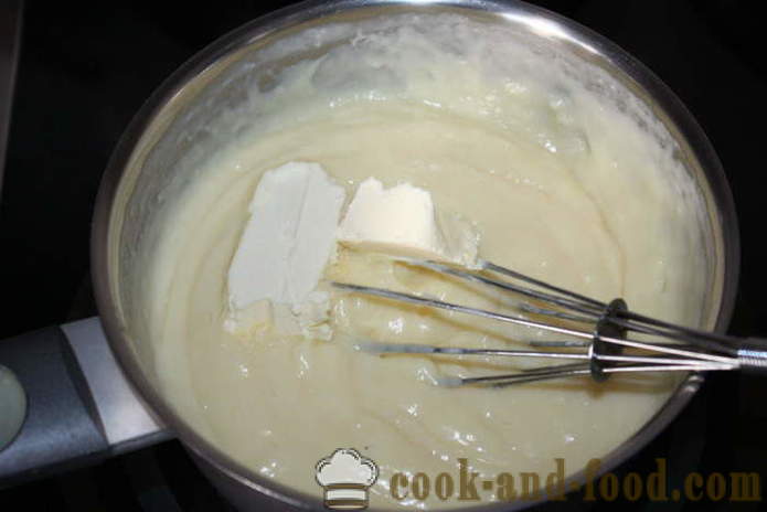 Crème anglaise à la crème et de l'amidon - comment faire cuire la crème onctueuse, étape par étape des photos de recettes