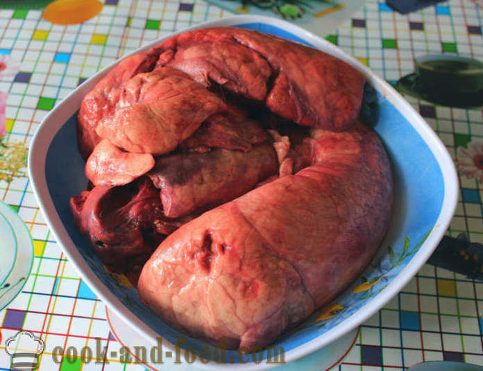 Poumons de porc à l'étuvée avec des herbes - comment faire cuire les poumons de porc correctement, photos étape par étape recette
