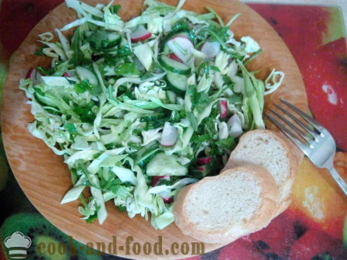 La salade les plus délicieux avec roquette et légumes - comment préparer une salade de roquette, une étape par étape des photos de recettes