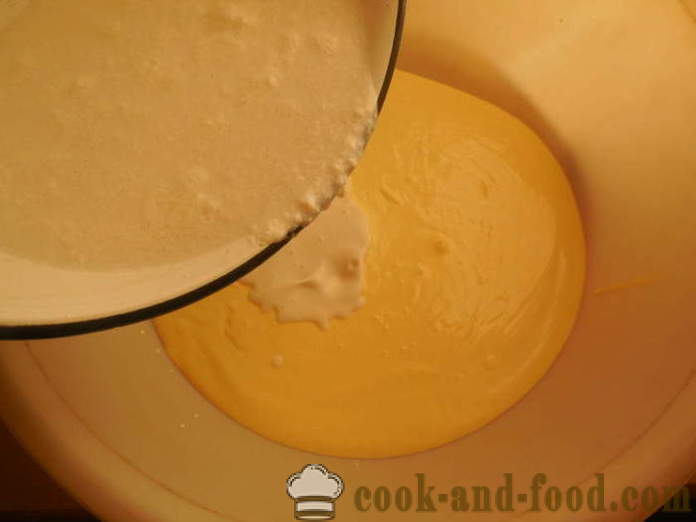 Lazy gâteau du liquide sans pétrissage de la pâte - comment faire cuire un gâteau de pâte, une étape par étape des photos de recette