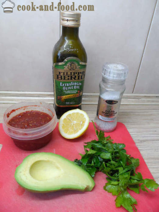 Sauce verte guacamole classique - comment faire les avocats guacamole à la maison, photos étape par étape recette