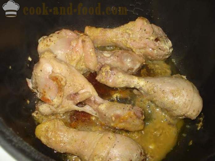 Cuisses de poulet cuit au four à multivarka - comment faire cuire les cuisses de poulet dans multivarka, étape par étape des photos de recettes