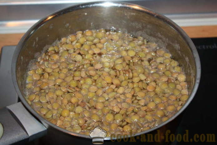 Lentilles vertes dans une sauce crémeuse - comment faire cuire un délicieux lentilles vertes, étape par étape des photos de recettes