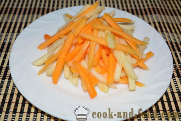 Salade de citrouille aux pommes et aux raisins avec sauce à l'orange - comment faire cuire la salade de citrouille avec des pommes, une étape par étape des photos de recettes