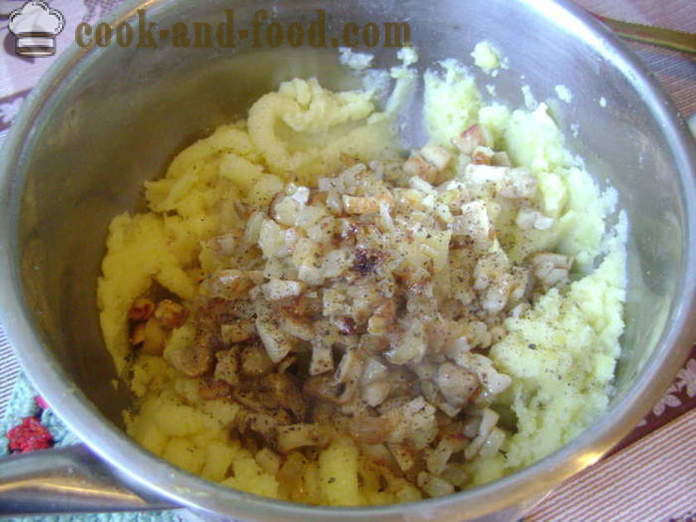Boulettes sans viande avec des pommes de terre et les champignons - comment faire cuire des boulettes avec des pommes de terre et champignons, étape par étape des photos de recettes