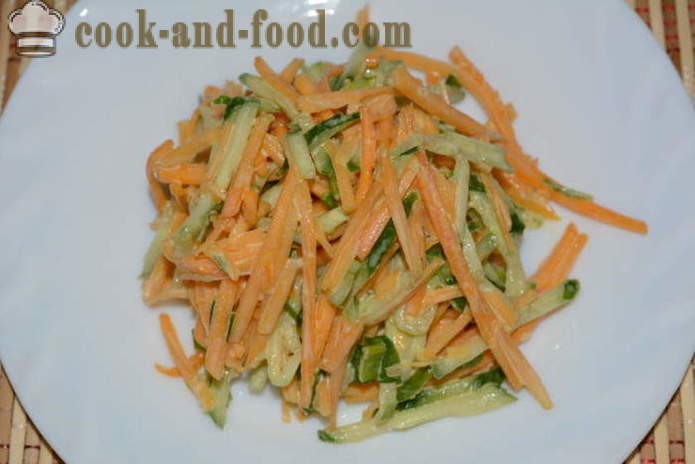 Salade de citrouille et de concombre avec une sauce à la moutarde - comment préparer une salade avec de la citrouille et le concombre, avec une étape par étape des photos de recettes