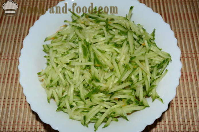Salade de citrouille et de concombre avec une sauce à la moutarde - comment préparer une salade avec de la citrouille et le concombre, avec une étape par étape des photos de recettes