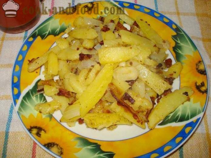 Pommes de terre frites avec des oignons - comment faire cuire les pommes de terre frites avec des oignons dans une poêle à frire, une étape par étape des photos de recettes