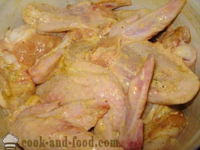 Brochettes d'ailes de poulet - comme une marinade savoureuse pour les ailes de poulet barbecue, une étape par étape des photos de recettes