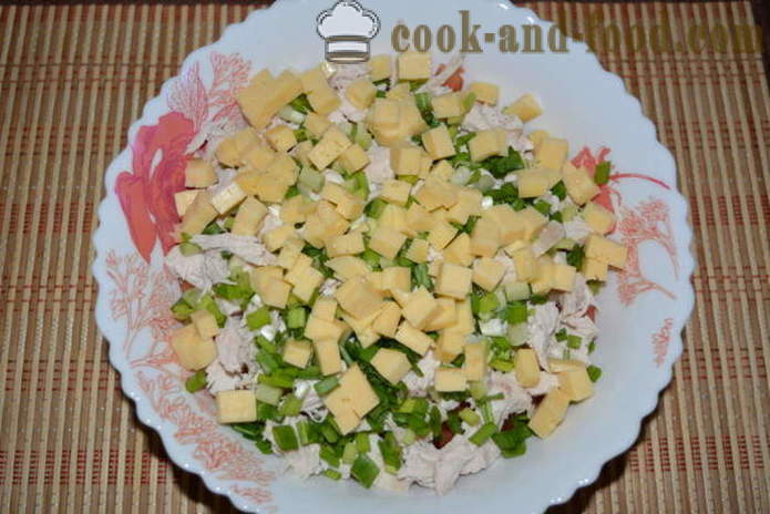 Une délicieuse salade d'avocat et de poitrine de poulet - comment préparer une salade à l'avocat et du poulet, avec une étape par étape des photos de recette