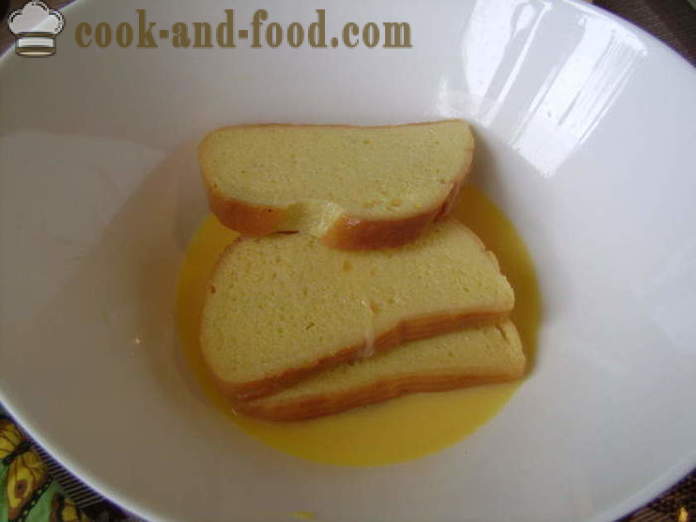 Toasts du pain avec du fromage - croûtons comme faire frire dans une poêle, une étape par étape des photos de recettes