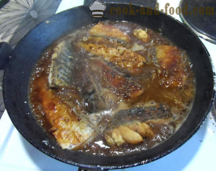 Maquereau frit à la sauce teriyaki dans une casserole - comment faire cuire délicieux maquereau frit, étape par étape les photos de recettes