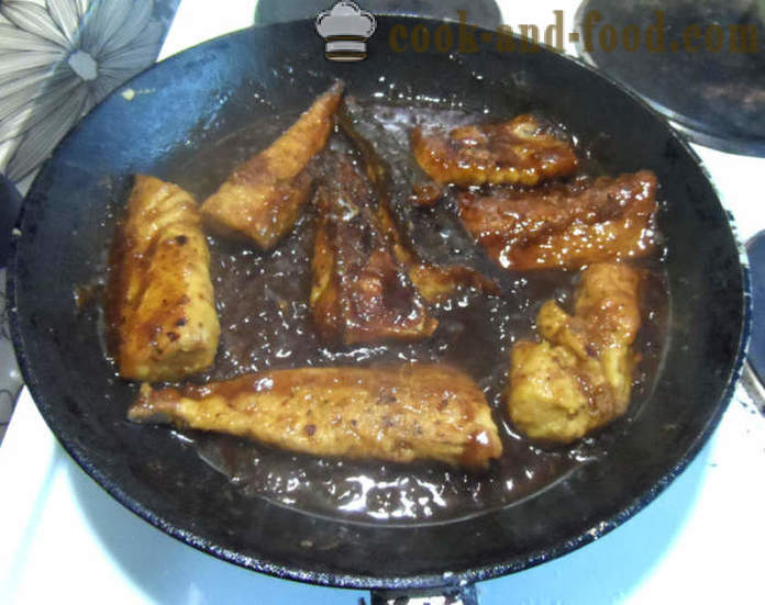 Maquereau frit à la sauce teriyaki dans une casserole - comment faire cuire délicieux maquereau frit, étape par étape les photos de recettes