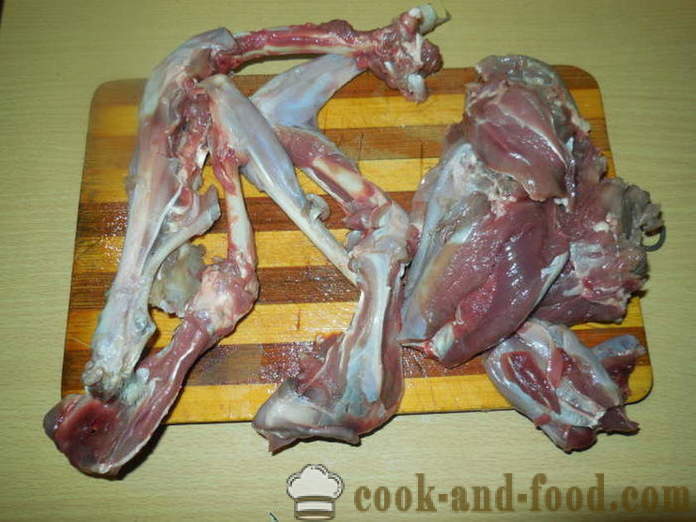 Braisée lapin sauvage dans multivarka - comment faire cuire un lapin sauvage à la maison, étape par étape les photos de recettes