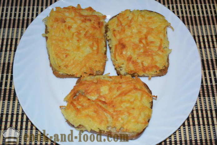 Sandwichs chauds avec des pommes de terre crues râpées - comment faire des sandwichs chauds dans la casserole, étape par étape des photos de recettes