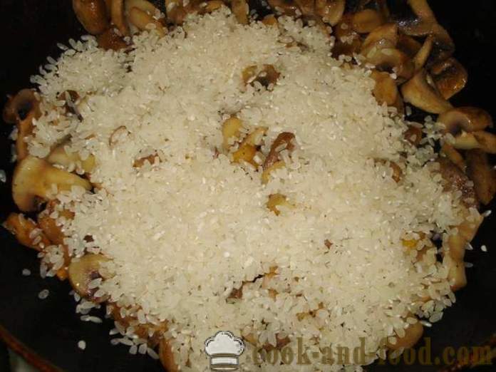 Risotto aux champignons avec des champignons - comment faire cuire le risotto à la maison, étape par étape les photos de recettes