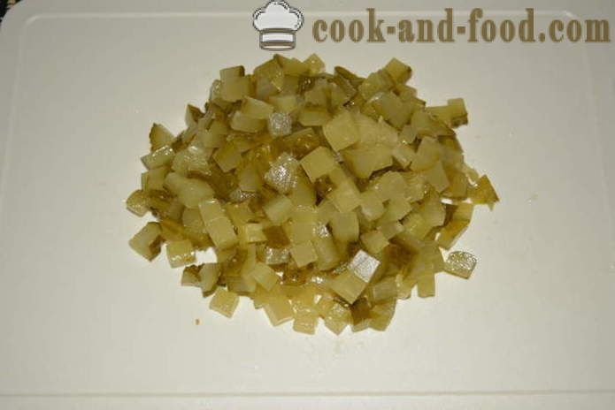 Vinaigrette à multivarka pois, concombres - comment faire cuire la salade dans multivarka, photos étape par étape recette