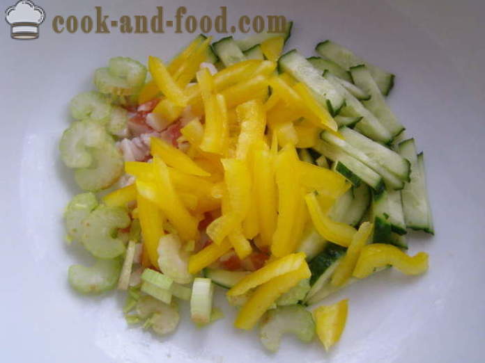 Salade rapide au lard - comment faire une salade rapide et savoureux, étape par étape des photos de recettes