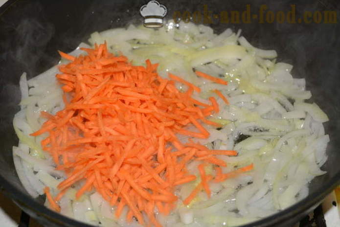 Lobio de haricots rouges avec des carottes et lukom- comment faire cuire lobio de haricots rouges, étape par étape des photos de recettes