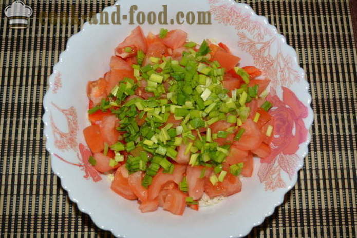 Salade de chou chinois, les tomates et les poivrons - comment préparer une salade de chou chinois, une étape par étape des photos de recettes