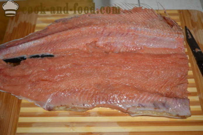Comment couper le filet de saumon rose - comment séparer le saumon rose des os, une étape par étape des photos de recettes