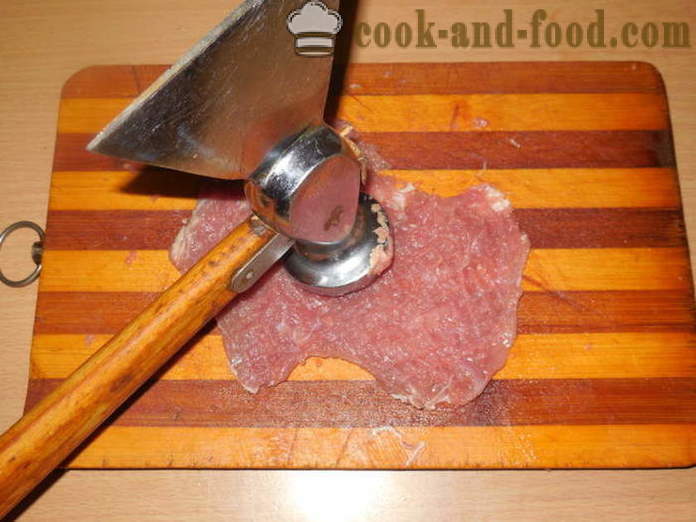 Rouleaux de viande farcie au four - comment faire cuire les rouleaux de viande sur des brochettes, une étape par étape des photos de recettes