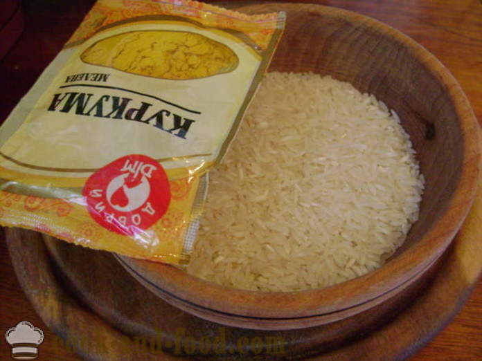 Riz cuit avec du curcuma - comment faire cuire le riz avec le curcuma, une étape par étape des photos de recettes