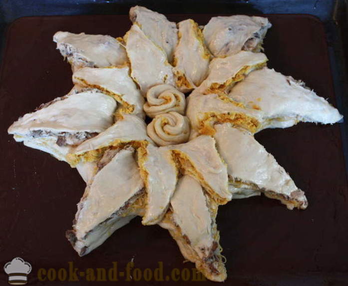 Tarte de poisson avec de la pâte dans le four - comment faire cuire une tarte aux poissons, étape par étape des photos de recettes